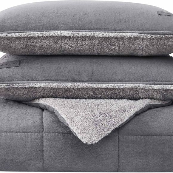 Eddie Bauer Sherwood Dark Grey Comforter Set Grey Full/Queen NWT - Picture 2 of 2